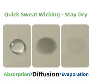 Macro view showing moisture-wicking technology on breathable ice silk fabric
