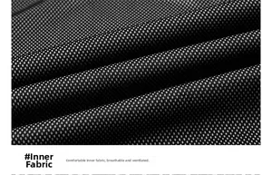Close-up of black breathable honeycomb mesh lining for men's cotton flight jacket
