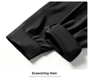 Detailed close-up of the ribbed cuffs on men's ice silk quick-dry casual joggers