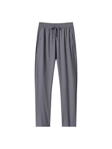 Pantalon Décontracté en Satin de Glace pour Hommes Nylon Élasthanne Respirant Séchage Rapide Coupe Droite Été Sport