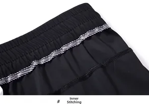 Detail of elastic waistband on men's ice silk pants featuring clean inner stitching