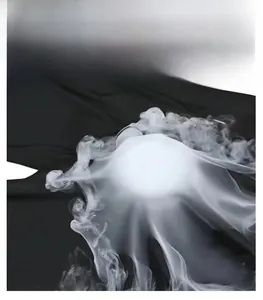 Close-up of black breathable ice silk fabric showing quick-dry and cooling properties