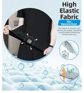 Detail of high-elasticity quick-dry fabric showing stretch resistance and breathability