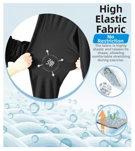Detail of high-stretch ice silk fabric being pulled to show elasticity and breathability