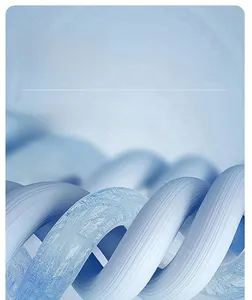 Macro view of ice blue cooling fabric fibers for men's summer sun protection suit