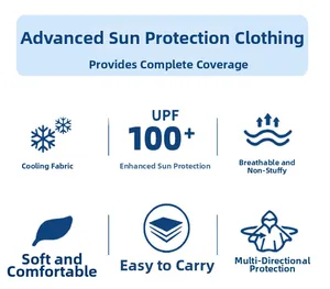 UPF 100+ protection features for breathable ice silk hooded outdoor sun jackets