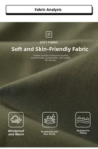 Detail of army green functional fabric showing windproof and breathable texture