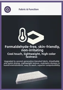 Detail of white breathable fabric with lightweight, skin-friendly, and quick-dry textures