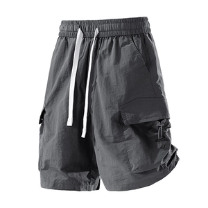 Women's Nylon Cargo Shorts Waterproof Stain Resistant Loose Outdoor Casual Summer Shorts With Elastic Waist Drawstring