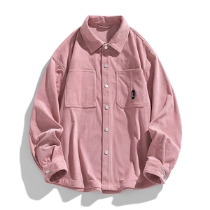 Men Retro Corduroy Long Sleeve Shirt Jacket Casual Loose Fit Turn-down Collar Multi Pockets Workwear Outerwear Top For Autumn