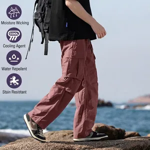 Women Waterproof Cargo Pants Lightweight Quick Dry Nylon Outdoor Hiking Trousers Multi Pockets Loose Fit Casual Streetwear For All Seasons