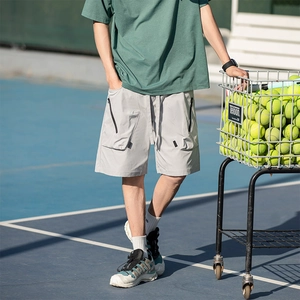 Men's Outdoor Cargo Shorts Polyester Quick Dry Waterproof Multi Pocket Summer Casual Sports Knee Length Pants
