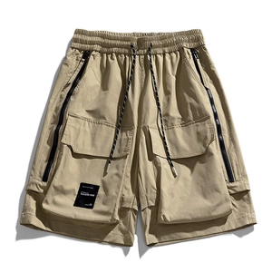 Short Cargo Techwear pour Hommes Imperméable Multi-Poches Streetwear Été Décontracté Extérieur 100% Polyester Short Homme