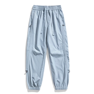Men's Gorpcore Mountain Hiking Trousers Outdoor Camping Techwear Jogger Pants Drawstring Quick Dry Windproof Polyester