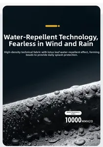 Macro shot of high-tech waterproof fabric with 10000 MMH2O rating on dark outdoor jacket