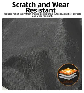 Close-up of black abrasion-resistant technical fabric for windproof outdoor jackets