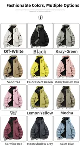 Detailed grid showing twelve different colors of windproof hooded outdoor jackets for men