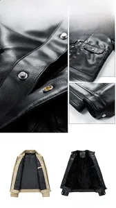 Detailed comparison of slim fit leather jacket with thin lining and warm fleece lining