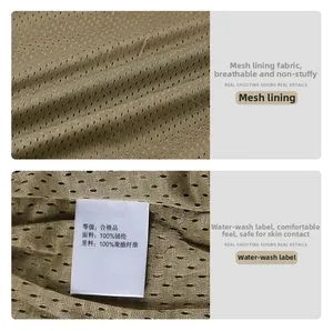Internal detail showing breathable mesh lining and fabric composition label on jacket