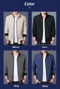 Dettagli che mostrano i quattro colori della giacca casual da uomo a lupetto