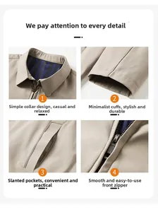 Detailed view of men's lapel jacket showing striped lining, zipper and side pockets