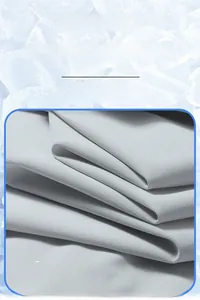 Detail showing breathable elastic sun protection fabric with instant cooling texture