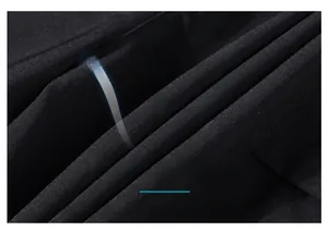 Detail of black ripstop fabric texture showing breathable and elastic woven structure