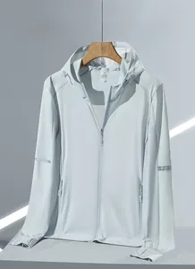 Detailed view of lightweight sun protection jacket with UPF50+ thumbhole sleeve design