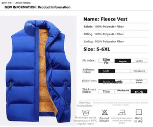 Detail view of royal blue fleece-lined vest with contrasting bright yellow lining texture