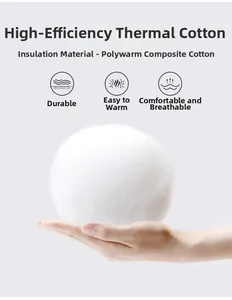 Detailed macro view of lightweight thermal insulating composite cotton filling