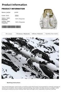 Detail shot of mountain pattern windbreaker fabric made of 100% durable polyester