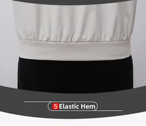 Close-up of the elastic ribbed hem design on a casual summer jacket for men