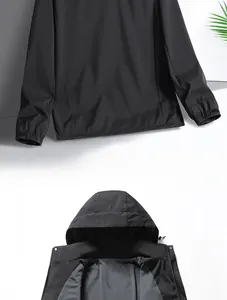 Detail view of the waterproof outdoor jacket featuring adjustable cuffs and inner lining
