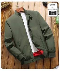 Détail du blouson aviateur vert militaire avec doublure rouge et poignets côtelés
