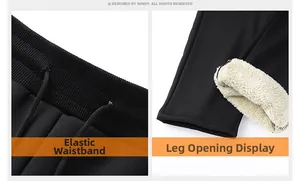 Dettaglio dei pantaloni sportivi uomo con vita elastica a coulisse e interno in pile spesso