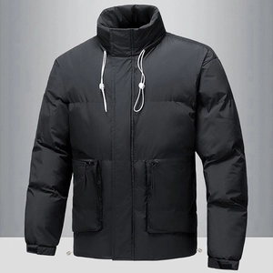 Women Winter Padded Jacket Stand Collar Thickened Warm Coat Windproof Outdoor Puffer Loose Casual Streetwear Polyester
