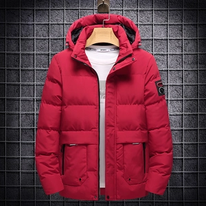 Men Winter Hooded Puffer Jacket Warm Padded Coat Windproof Quilted Outerwear Casual Fashion Thickened Zip Up Jacket For Men