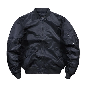 Men's MA-1 Flight Jacket Windproof Nylon Polyester Bomber Coat Military Style Zip Up Pocket Outerwear For Casual Daily Wear