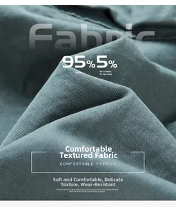 Détail de la texture montrant 95% coton et 5% élasthanne dans un ton bleu sarcelle