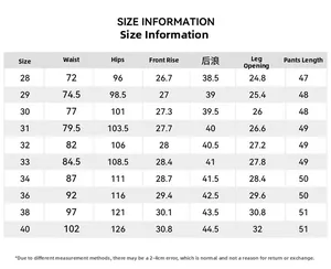 Detailed size chart for men's functional cargo shorts including waist and hip measurements