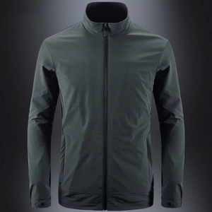 Herren Outdoor Stehkragen Jacke Winddicht Atmungsaktiv Taktisch Streetwear Leichte Reißverschluss Mantel Für Frühling Herbst Casual Outwear