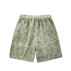 Short de sport d'été gaufré pour homme avec cordon de serrage et texture camouflage