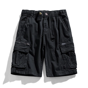 Men Cargo Shorts Cotton Multi Pocket Loose Fit Summer Casual Shorts Techwear Japanese Style Streetwear Outdoor Bottoms