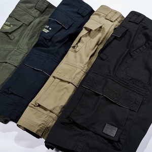 Multi-pocket cotton cargo shorts for men available in four classic outdoor colors