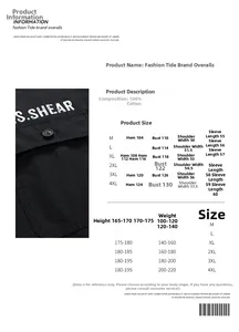 Detailed size chart for long sleeve cotton casual shirt with measurements for M to 4XL