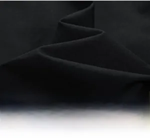 Macro view of black ripstop fabric texture showing fine checkered weave and durable quality