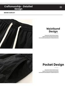 Detail view of the drawstring elastic waistband and fabric texture on men's cargo shorts