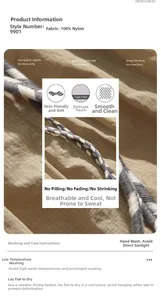 Detail of 100% nylon fabric texture showing breathable skin-friendly summer shorts material