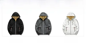 Detailed comparison of black, grey and white hoodies with warm fleece lining and zippers