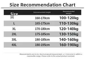 Detailed size guide table for men's PU leather blazer jacket with height and weight specs